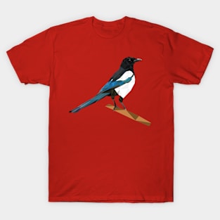 Magpie Low Poly Art T-Shirt